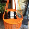 silla ovalada naranja