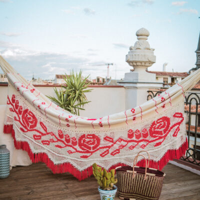 Hamaca premium crochet flores